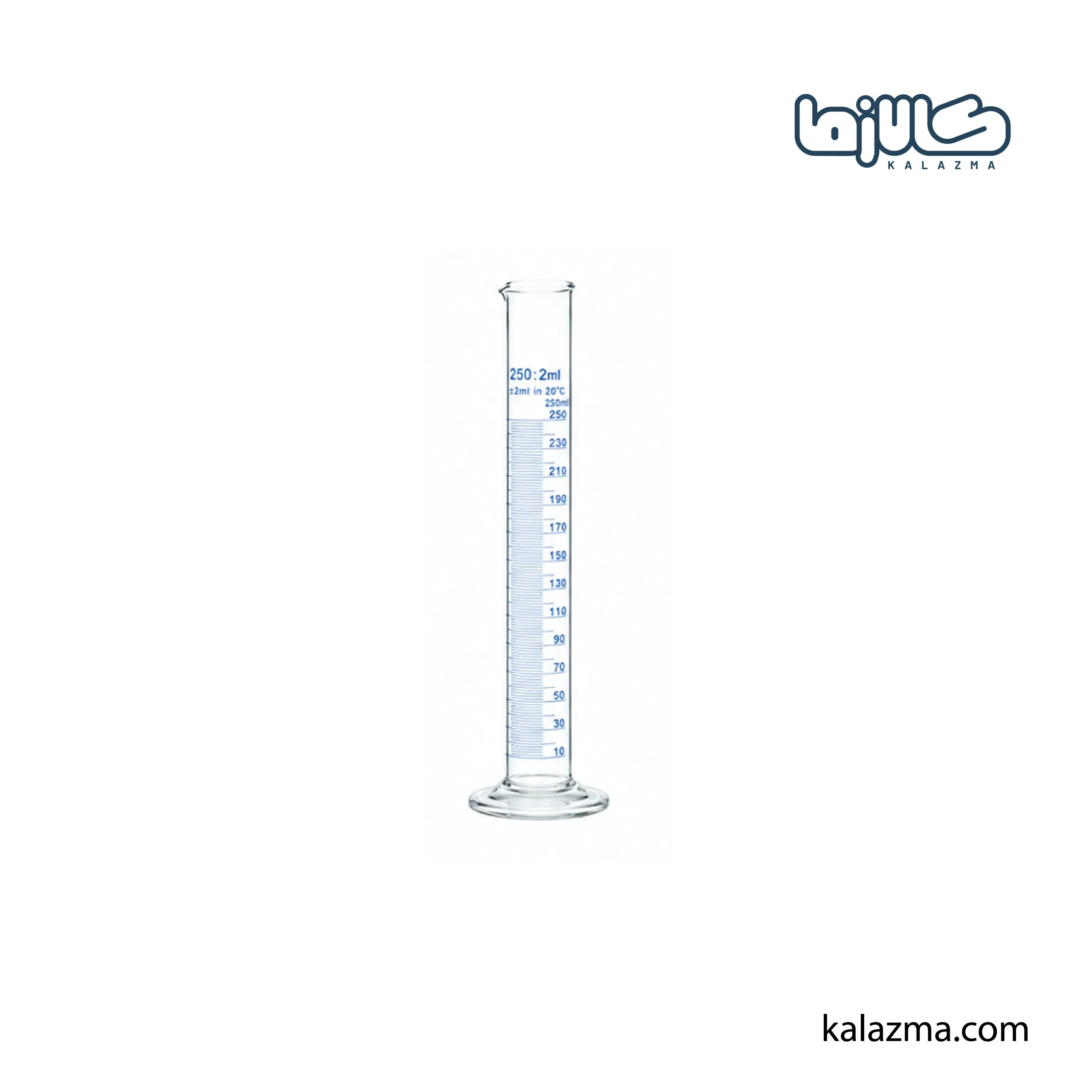 استوانه مدرج شیشه ای (۲۵۰ میلی لیتر) استوانه مدرج ۲۵۰ میلیلیتر
